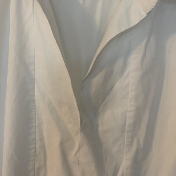 White crisp long sleeve shirt dress by LJC Designs - size S - Picture 2 of 7